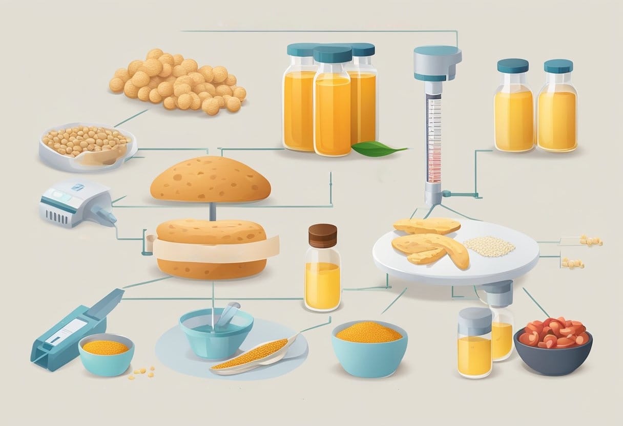 A table with various diagnostic tools and testing procedures for gluten sensitivity, including blood tests, genetic testing, and elimination diets